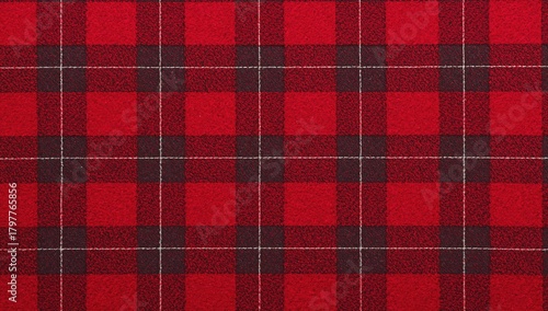 Sample of red tartan fabric, suitable for textile design and crafting