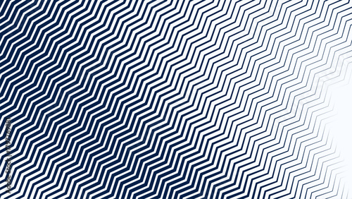 Blue and White Zigzag Stripes Line Abstract Background with Modern Dynamic Geometric Pattern Design