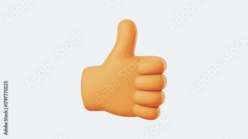 Thumbs up hand gesture icon illustration