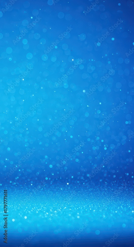 Fototapeta premium A vibrant, radiant bright blue backdrop filled with numerous tiny, scattered sparkling highlights, ideal for abstract or celebratory designs ,graphic, design, glow