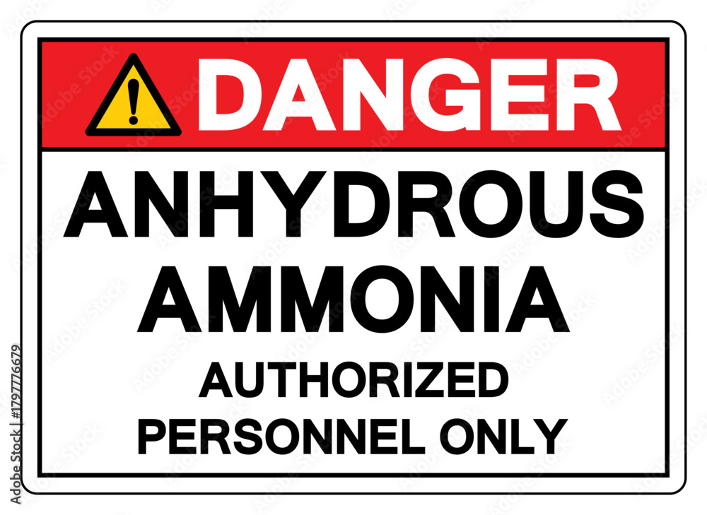 Fototapeta premium Danger Anhydrous Ammonia Symbol Sign, Vector Illustration, Isolate On White Background, Label.EPS10