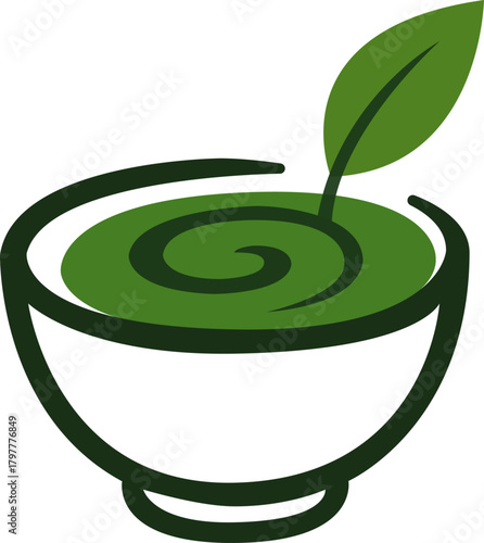 Logo for a matcha tea brand