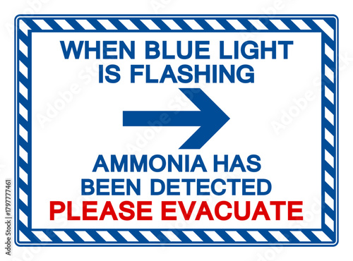 Ammonia Has Been Detected In This Area Symbol Sign, Vector Illustration, Isolate On White Background, Label.EPS10