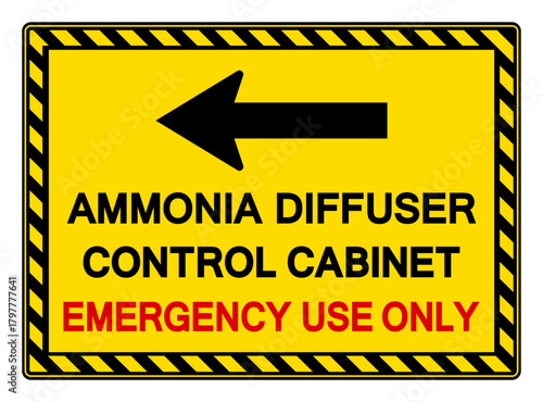 Ammonia Diffuser Control Cabinet Symbol Sign, Vector Illustration, Isolate On White Background, Label.EPS10