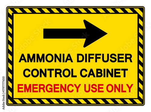 Ammonia Diffuser Control Cabinet Symbol Sign, Vector Illustration, Isolate On White Background, Label.EPS10