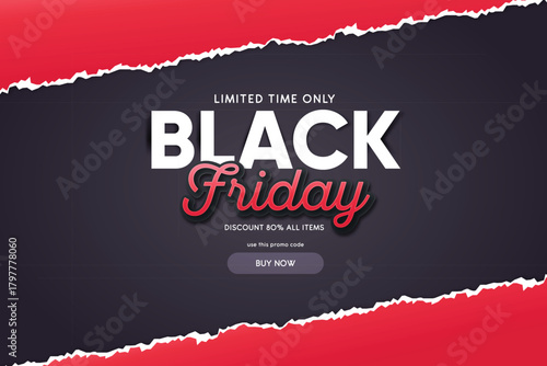 black friday concept paper style vector design illustration