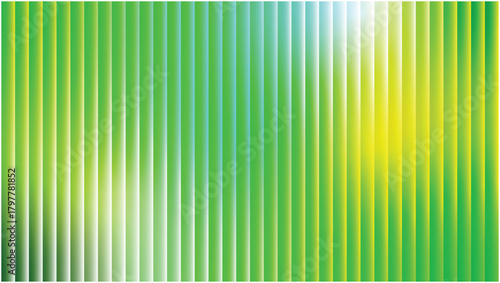 Abstract vertical stripes of vibrant green and yellow hues create a luminous energetic and modern background with a blurred light effect