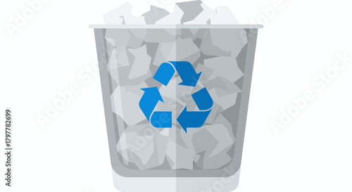 recycle bin with recycle sign