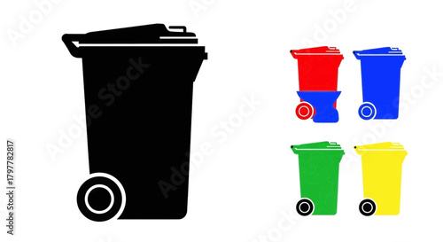 vector trash can
