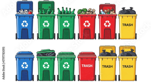illustration of a recycling bin