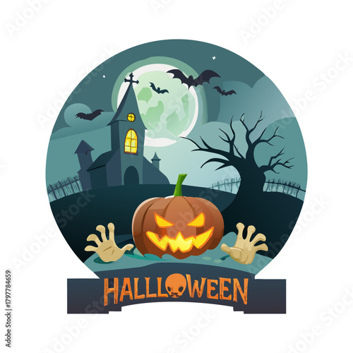 Jarra de cerveza de cristal con cerveza verde y un trébol grabado, símbolo típico de la fiesta de san patricio irlandesa, sobre superficie de madera y fondo verde con bokeh en movimiento See Less