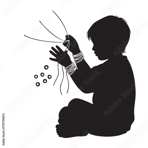 a_child_playing_with_a_toy_in_the_shape_of_a_ball_traced