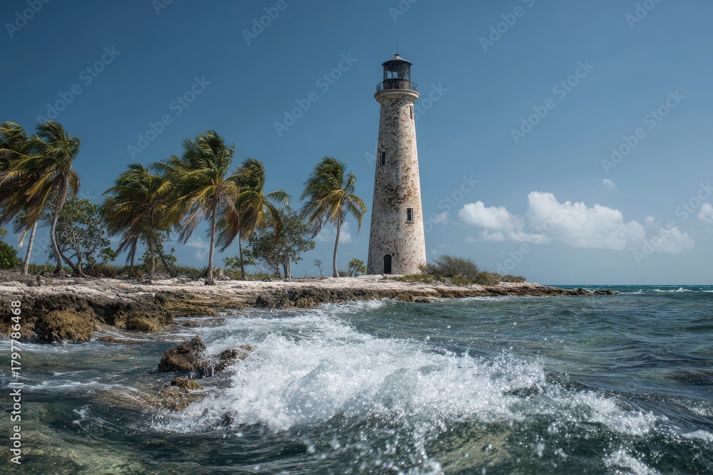 Fototapeta premium Boca Chita Key: A Serene Oasis in Biscayne National Park, Florida's Coastal Paradise