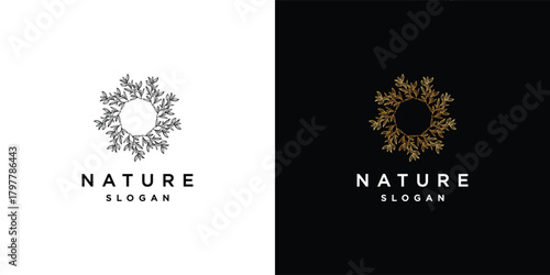 beauty flower ornament icon logos. set of beautiful abstract flower logo icons.