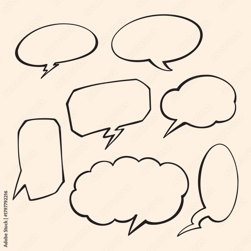 Fototapeta premium bubble speech set design vector illustration