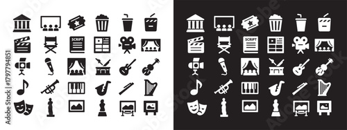 Large Set of Food, Cuisine, and Cooking Solid Glyph Icons