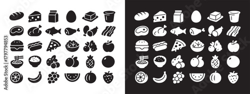 Large Set of Security, Protection, and Surveillance Solid Glyph Icons