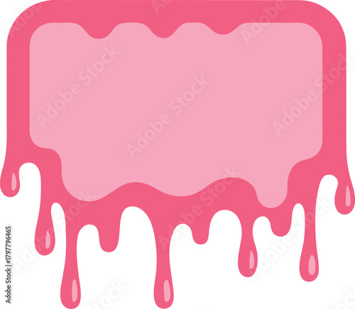 pink gooey slime vector icon