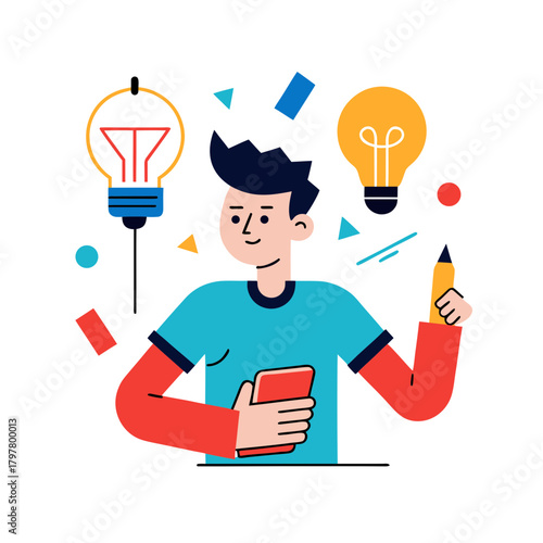 creative designer drawing concept ideas  innovatio for web and graphic design.