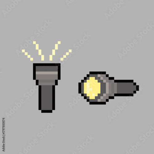 FLASH LIGHT EMERGENCY PIXEL ART