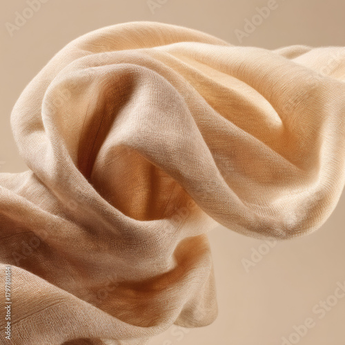Wooden scarf isolated on light background , AI generated