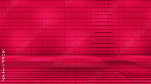 Broadcast Pulsating Hi-Tech Alternate Blinking Illuminated Cubes Stage Floor, Multi Color, Events, 3D, Loopable, 4K