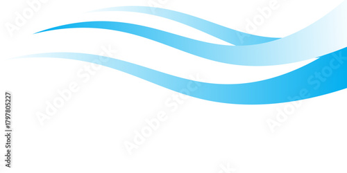 Blue and white business wave banner background. eps10