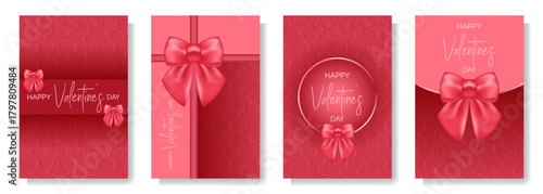 Valentine's Day Poster Set with Bow