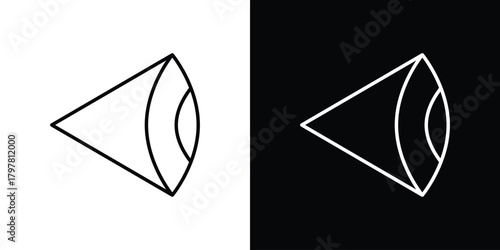 Foto Eye side icon. Line with editable stroke.