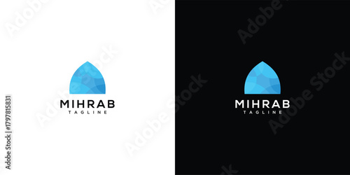 Mihrab inspiration logo design. Creative mihrab icon ideas.
