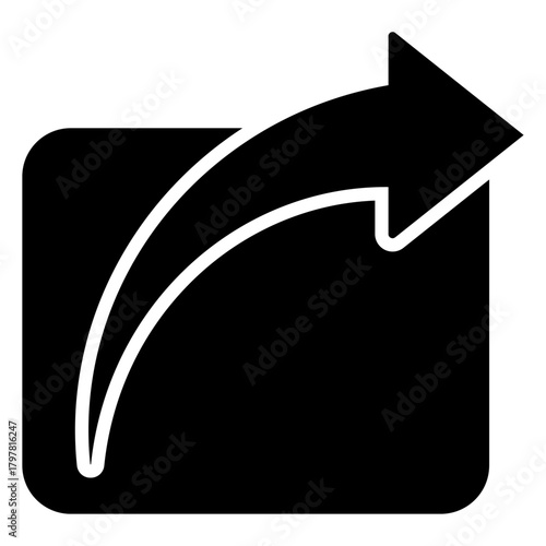 A simple line drawing of a folder with an arrow pointing upward, representing file transfer or uploading in digital and office settings.