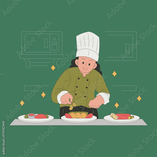 chef with food