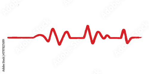 Red heart beat on an ECG cardiogram chart illustrating business stock market success and finance growth vector
