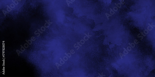 Blue smoke texture on black. Pattern generated texture, paint ornament, fragile, fractal, material, abstract splash render background .