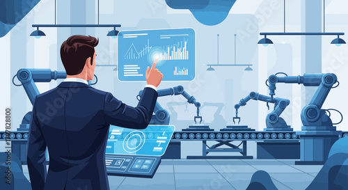 Smart factory management and automation control through advanced analytics dashboard interfaces