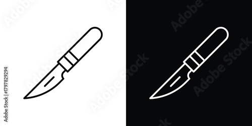 Obraz na płótnie Scalpel icon. Line with editable stroke.