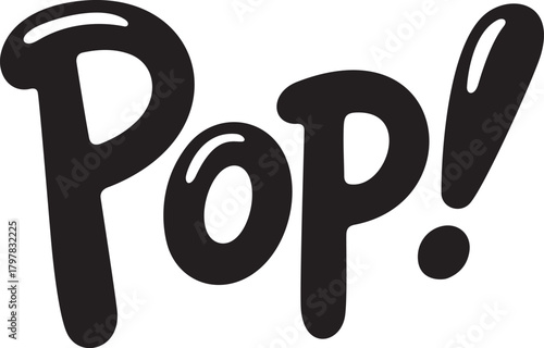 POP Cartoon Text Logo – Fun Bubble Style Typography Design