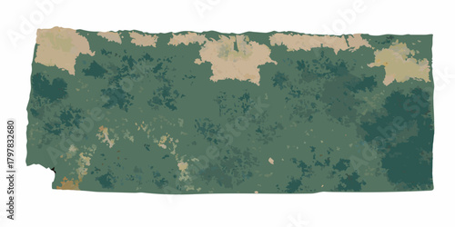 Abstract textured background with peeling paint in shades of green and beige