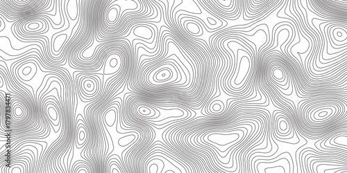 Abstract topographic contours map background. Panorama view gradient multicolor wave curve lines banner background design.