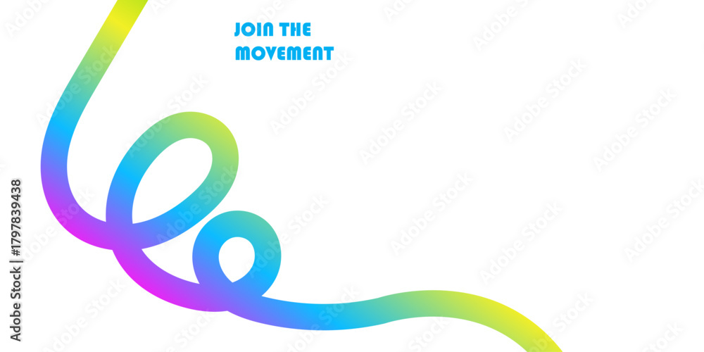 Naklejka premium Abstract Background with Color Line Shapes. Geometric Pattern with Squiggle Gradient Elements