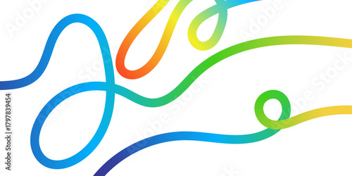 Template with colorful gradient squiggles shapes. Vector eps10