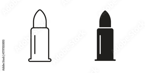 Bullet icon with editable stroke and flat vector pack