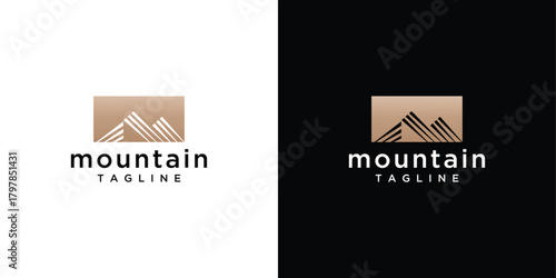 mountain logo vector icon illustration.	