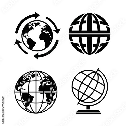 globe icon set