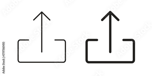 Export icon with editable stroke and flat vector pack