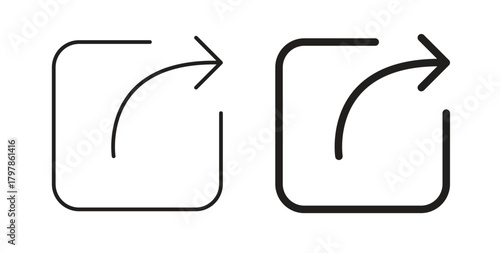 Export icon with editable stroke and flat vector pack