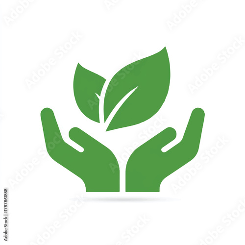 Hands Holding Green Leaves Symbolizing Environmental Protection and Sustainable Growth for a Healthier Future and a Commitment to Conservation Efforts