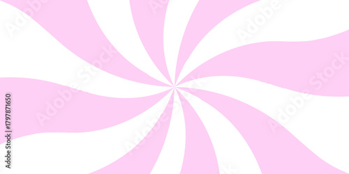 A Pink and white pattern with a pink and white striped pattern. Sunburst beam light vintage shine and graphic summer explosion pattern. Gradient bright sunrise isolated glow striped.