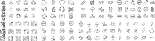 Environmental and technology icons solar panel