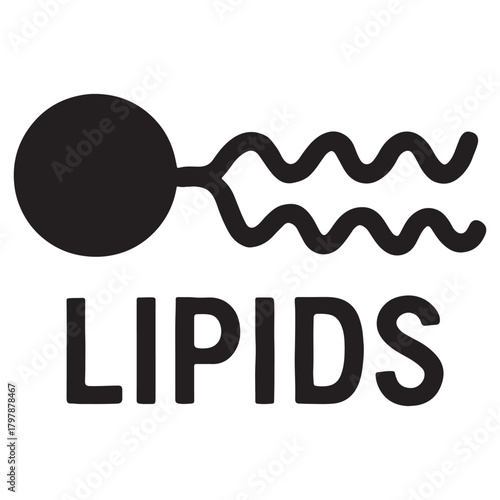  Lipids Molecule Silhouette Icon
